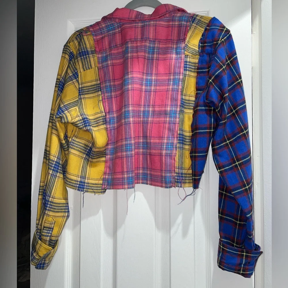 Spliced Color Block Flannel - Picture 3 of 3